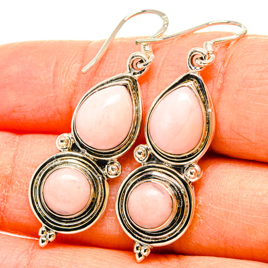 Pink Opal Earrings handcrafted by Ana Silver Co - EARR431000