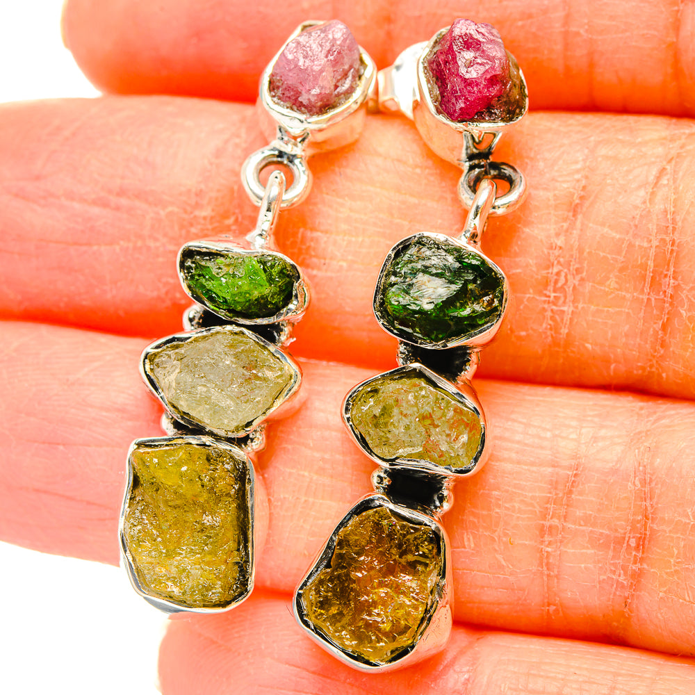 Green Tourmaline Earrings handcrafted by Ana Silver Co - EARR431003