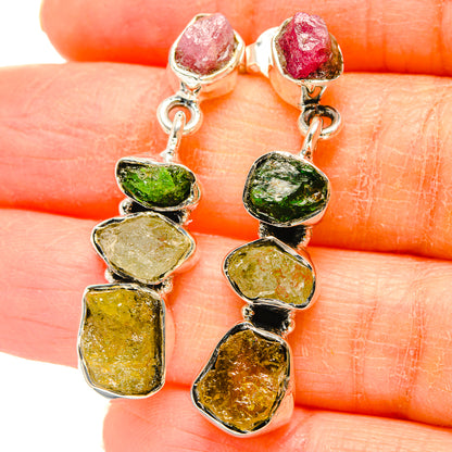 Green Tourmaline Earrings handcrafted by Ana Silver Co - EARR431003