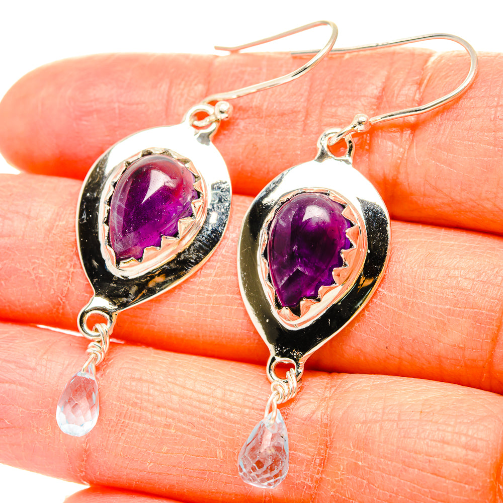 Amethyst Earrings handcrafted by Ana Silver Co - EARR431004