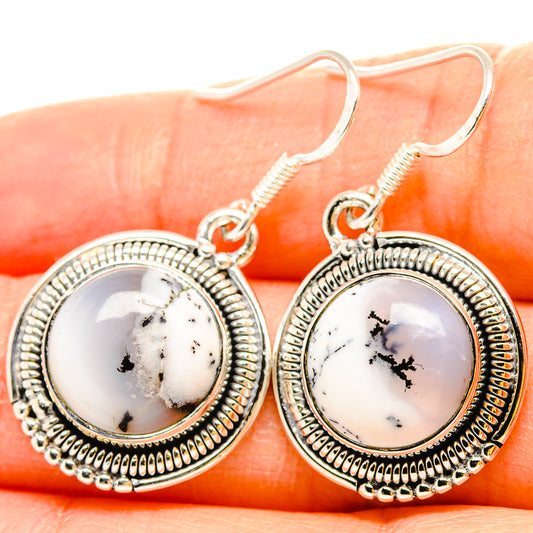 Dendritic Opal Earrings handcrafted by Ana Silver Co - EARR431009
