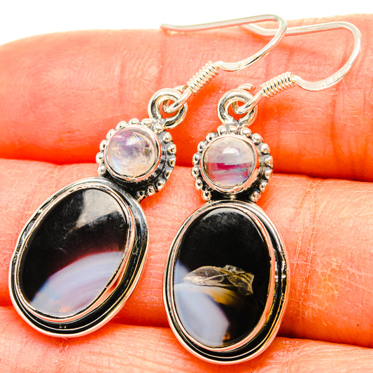 Black Agate Earrings handcrafted by Ana Silver Co - EARR431013