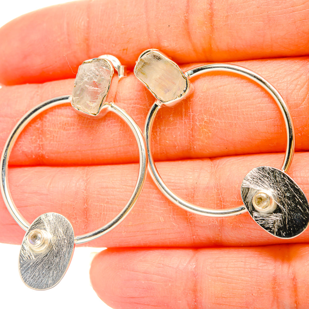 Rainbow Moonstone Earrings handcrafted by Ana Silver Co - EARR431015