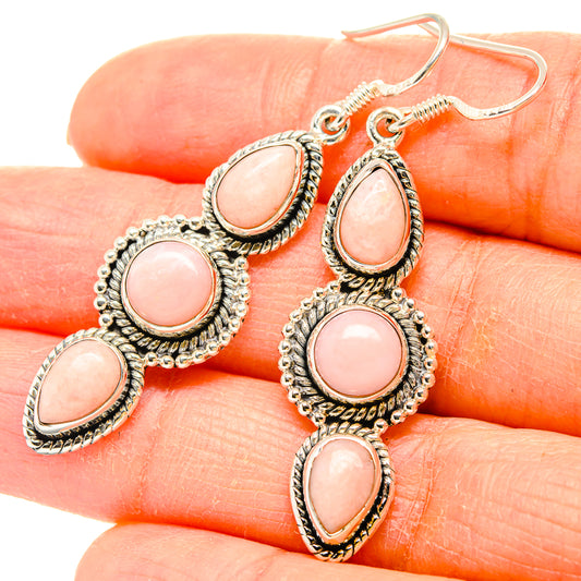 Pink Opal Earrings handcrafted by Ana Silver Co - EARR431016