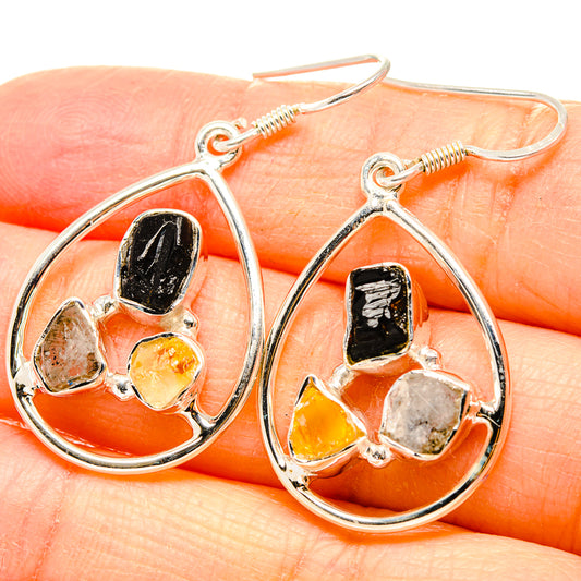 Black Tourmaline Earrings handcrafted by Ana Silver Co - EARR431033
