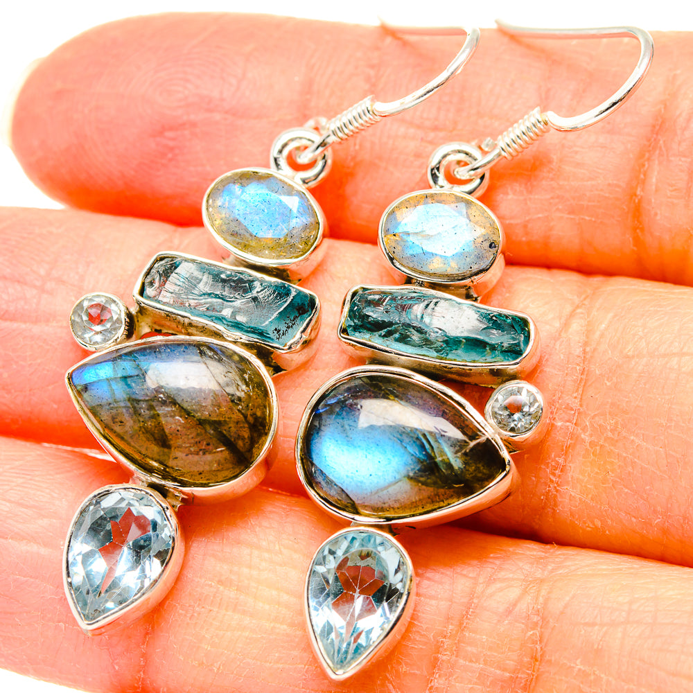 Labradorite Earrings handcrafted by Ana Silver Co - EARR431034
