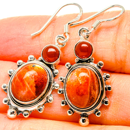 Sunstone Earrings handcrafted by Ana Silver Co - EARR431037