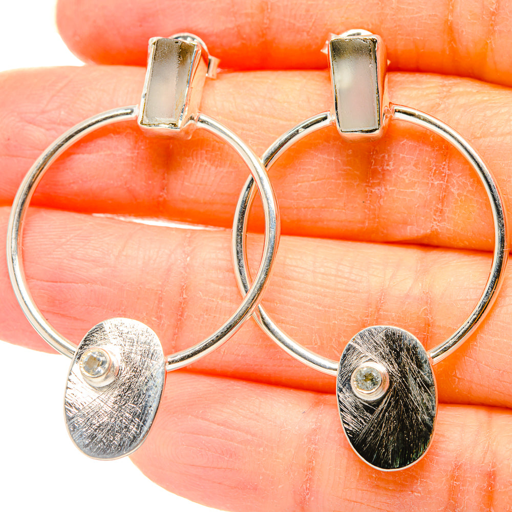 Aquamarine Earrings handcrafted by Ana Silver Co - EARR431042