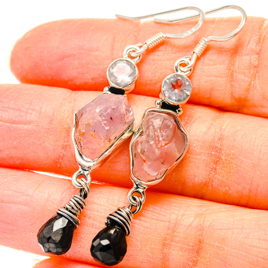 Rose Quartz Earrings handcrafted by Ana Silver Co - EARR431047