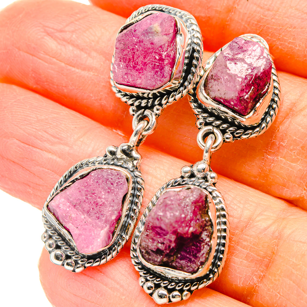 Pink Tourmaline Earrings handcrafted by Ana Silver Co - EARR431069
