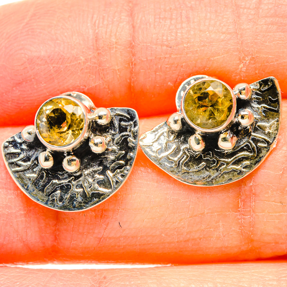 Citrine Earrings handcrafted by Ana Silver Co - EARR431076