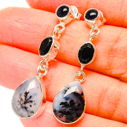 Dendritic Opal Earrings handcrafted by Ana Silver Co - EARR431086