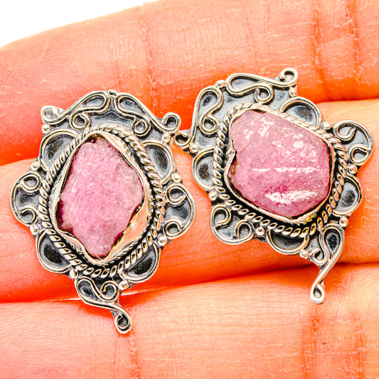 Pink Tourmaline Earrings handcrafted by Ana Silver Co - EARR431091