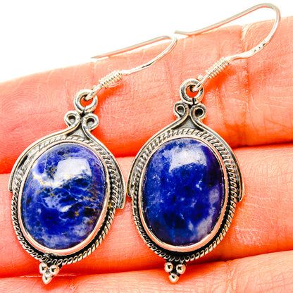 Sodalite Earrings handcrafted by Ana Silver Co - EARR431095