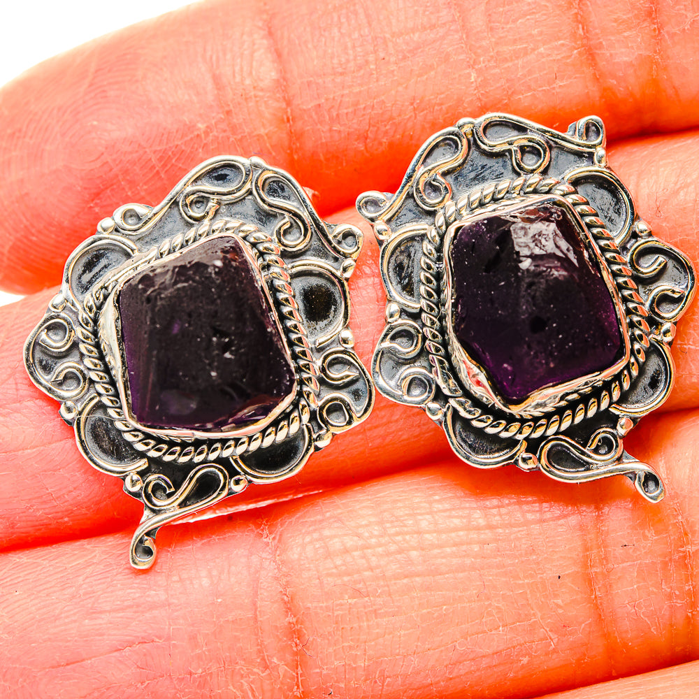 Amethyst Earrings handcrafted by Ana Silver Co - EARR431099