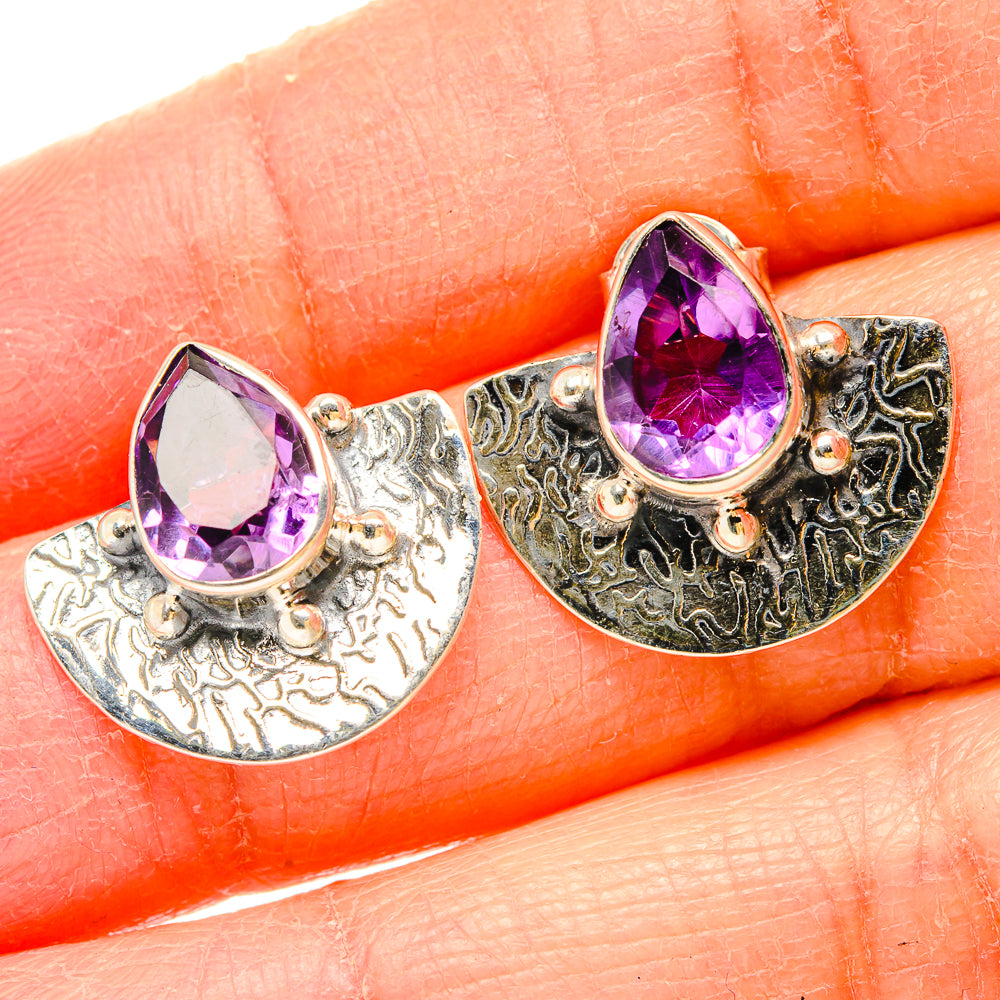 Amethyst Earrings handcrafted by Ana Silver Co - EARR431102
