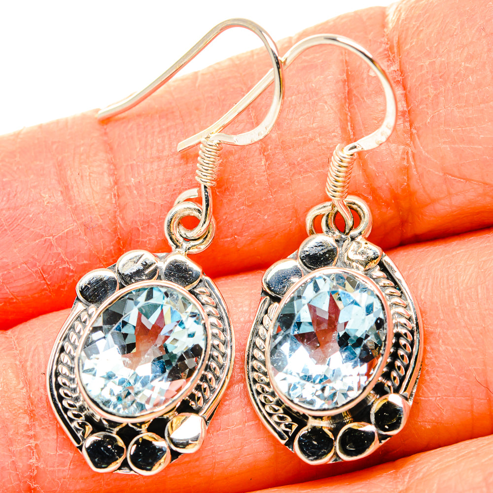 Blue Topaz Earrings handcrafted by Ana Silver Co - EARR431103