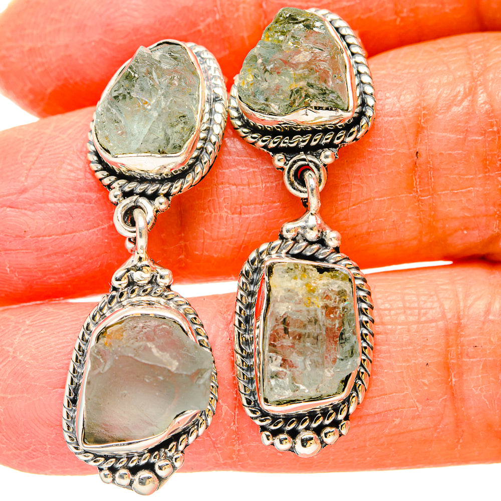Aquamarine Earrings handcrafted by Ana Silver Co - EARR431110