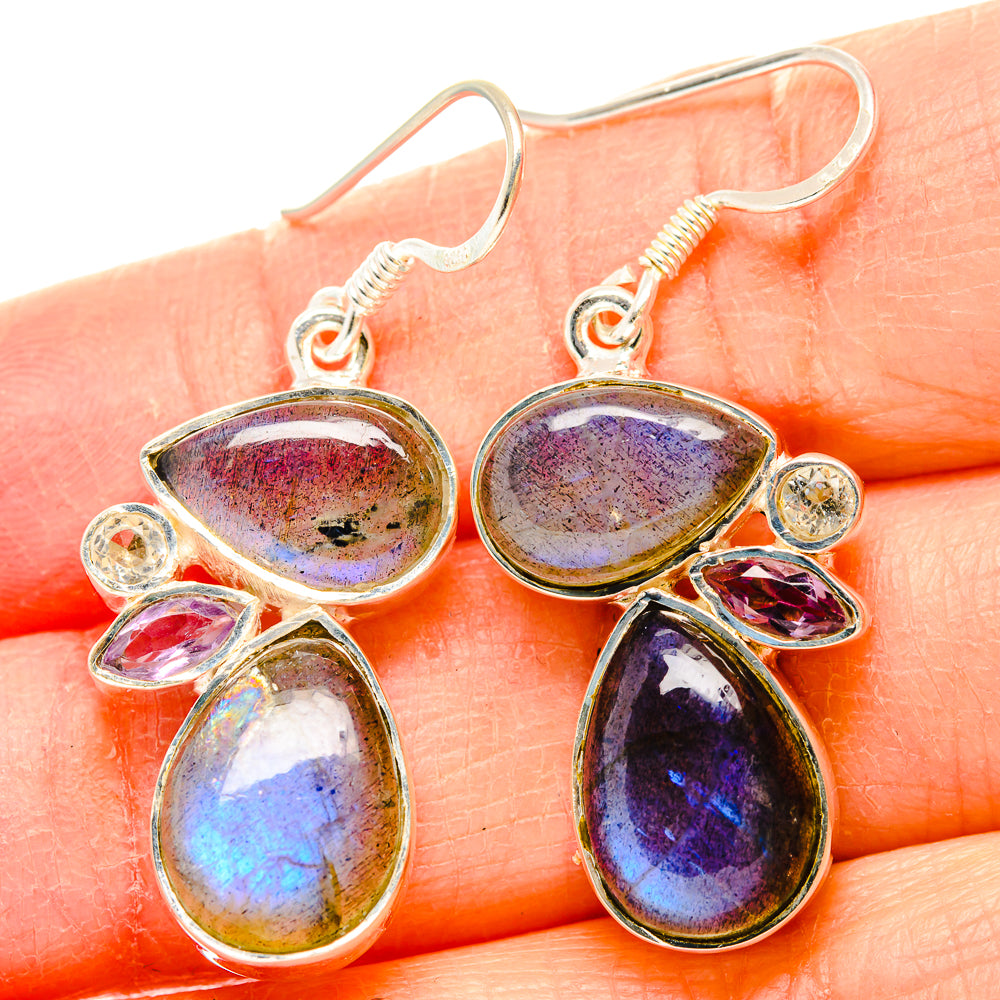 Labradorite Earrings handcrafted by Ana Silver Co - EARR431116