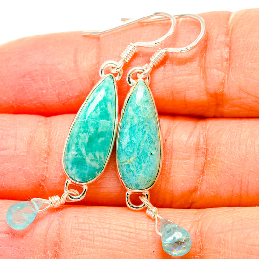 Amazonite Earrings handcrafted by Ana Silver Co - EARR431119