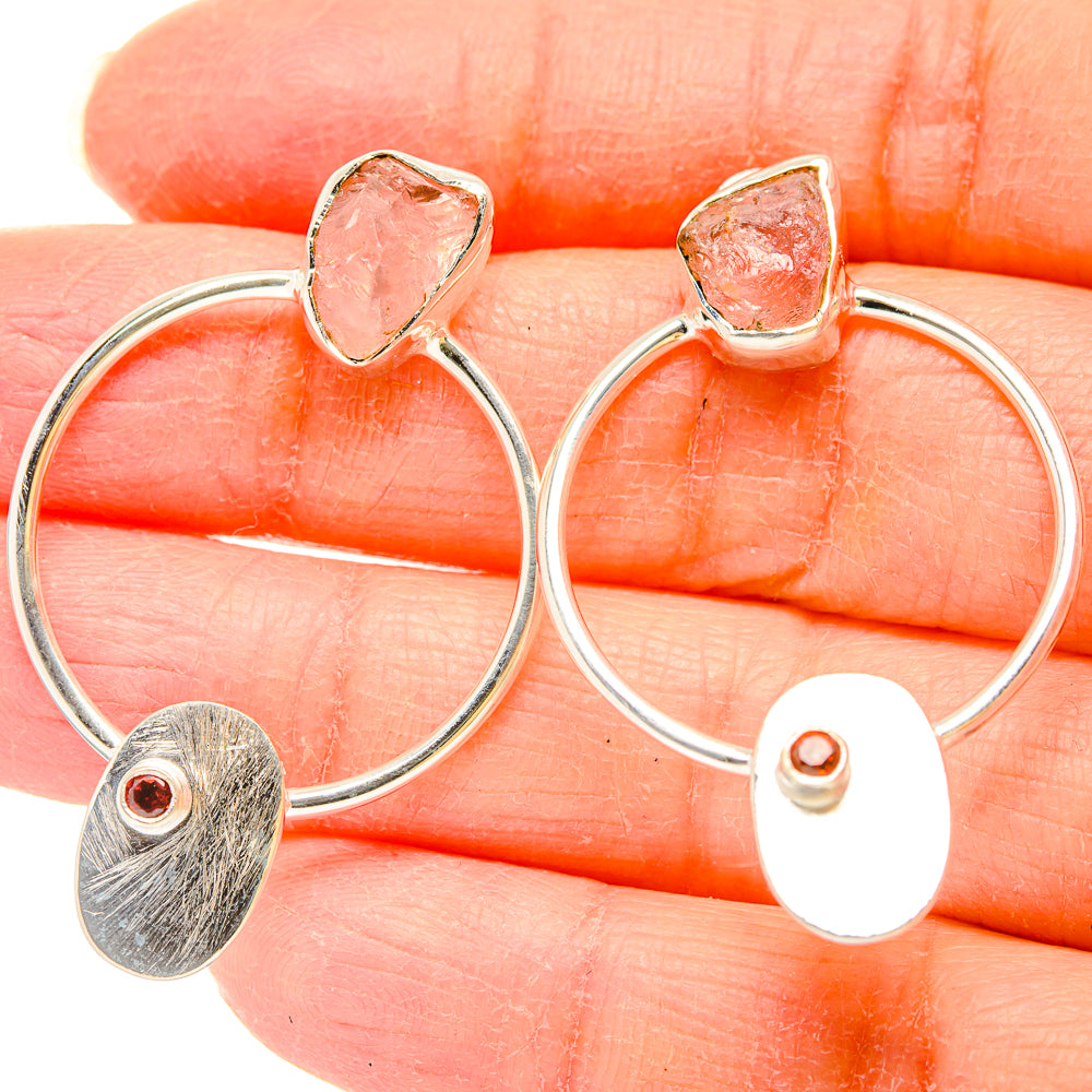 Rose Quartz Earrings handcrafted by Ana Silver Co - EARR431120