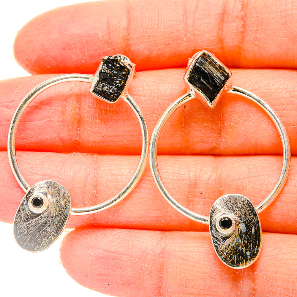 Black Tourmaline Earrings handcrafted by Ana Silver Co - EARR431121