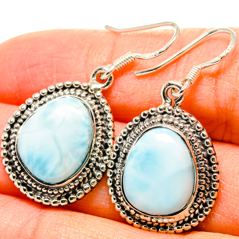 Larimar Earrings handcrafted by Ana Silver Co - EARR431124
