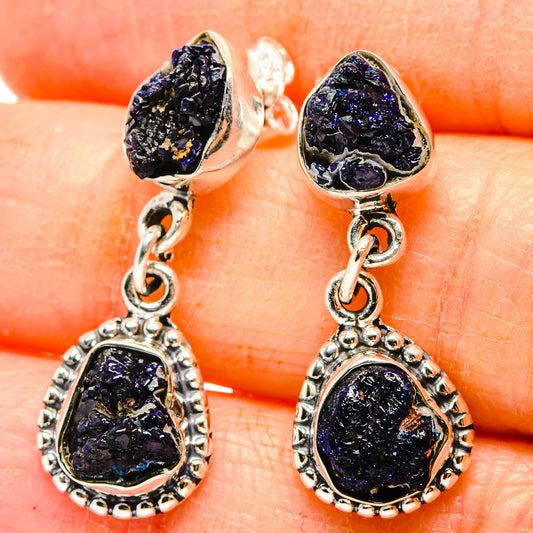 Azurite Earrings handcrafted by Ana Silver Co - EARR431128
