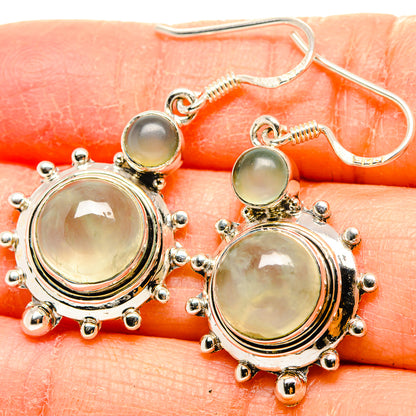 Prehnite Earrings handcrafted by Ana Silver Co - EARR431137