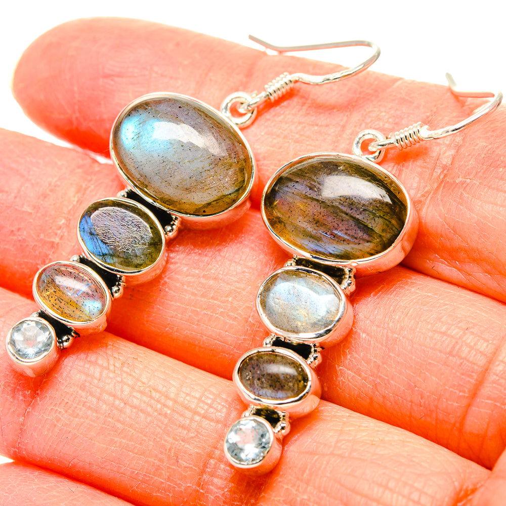 Labradorite Earrings handcrafted by Ana Silver Co - EARR431143