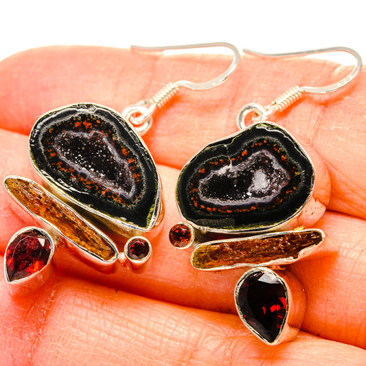 Coconut Geode Druzy Earrings handcrafted by Ana Silver Co - EARR431148