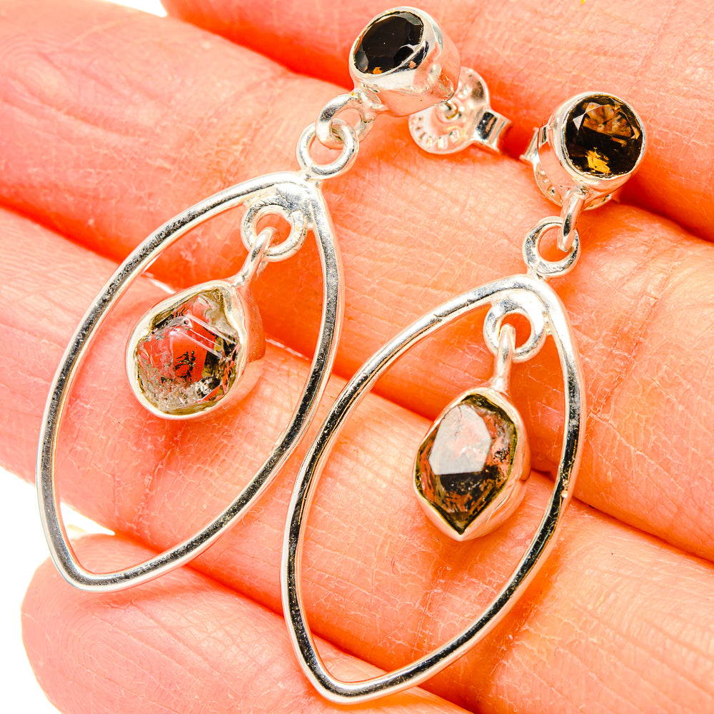 Herkimer Diamond Earrings handcrafted by Ana Silver Co - EARR431149