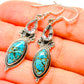 Blue Copper Composite Turquoise Earrings handcrafted by Ana Silver Co - EARR431150