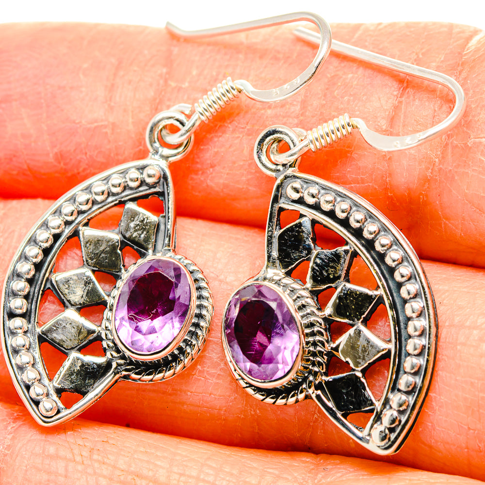 Amethyst Earrings handcrafted by Ana Silver Co - EARR431151