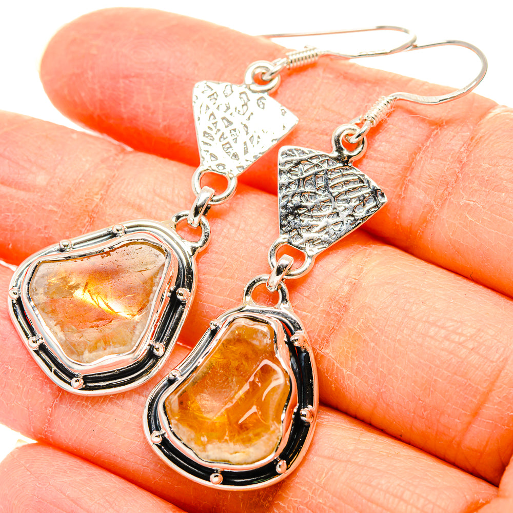 Citrine Earrings handcrafted by Ana Silver Co - EARR431159