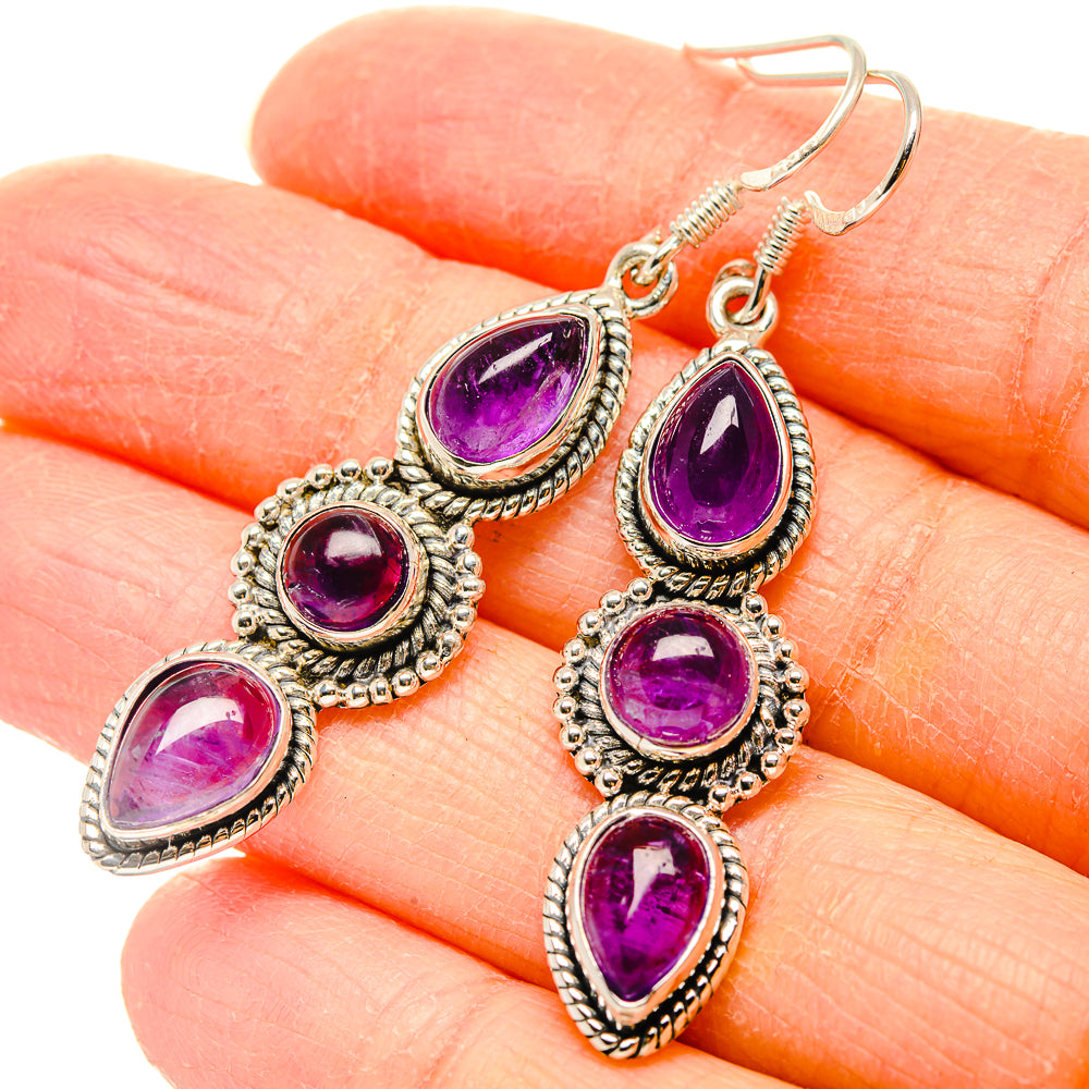 Amethyst Earrings handcrafted by Ana Silver Co - EARR431160