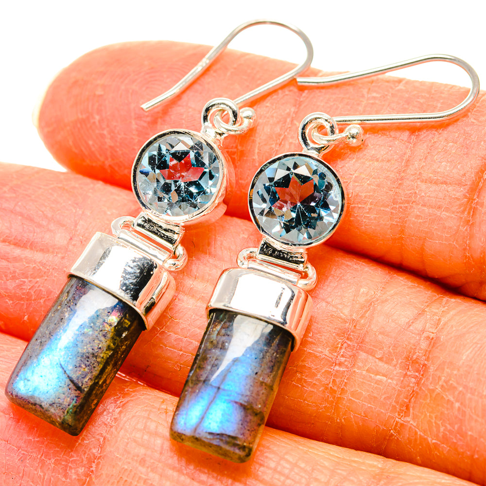 Labradorite Earrings handcrafted by Ana Silver Co - EARR431164