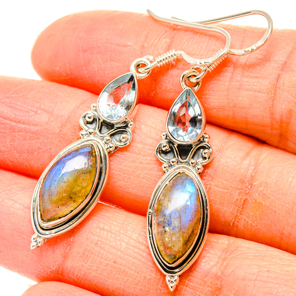Labradorite Earrings handcrafted by Ana Silver Co - EARR431175