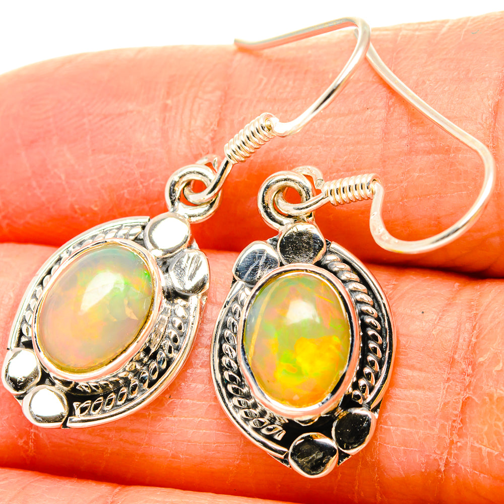 Ethiopian Opal Earrings handcrafted by Ana Silver Co - EARR431176