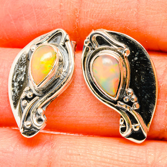 Ethiopian Opal Earrings handcrafted by Ana Silver Co - EARR431180
