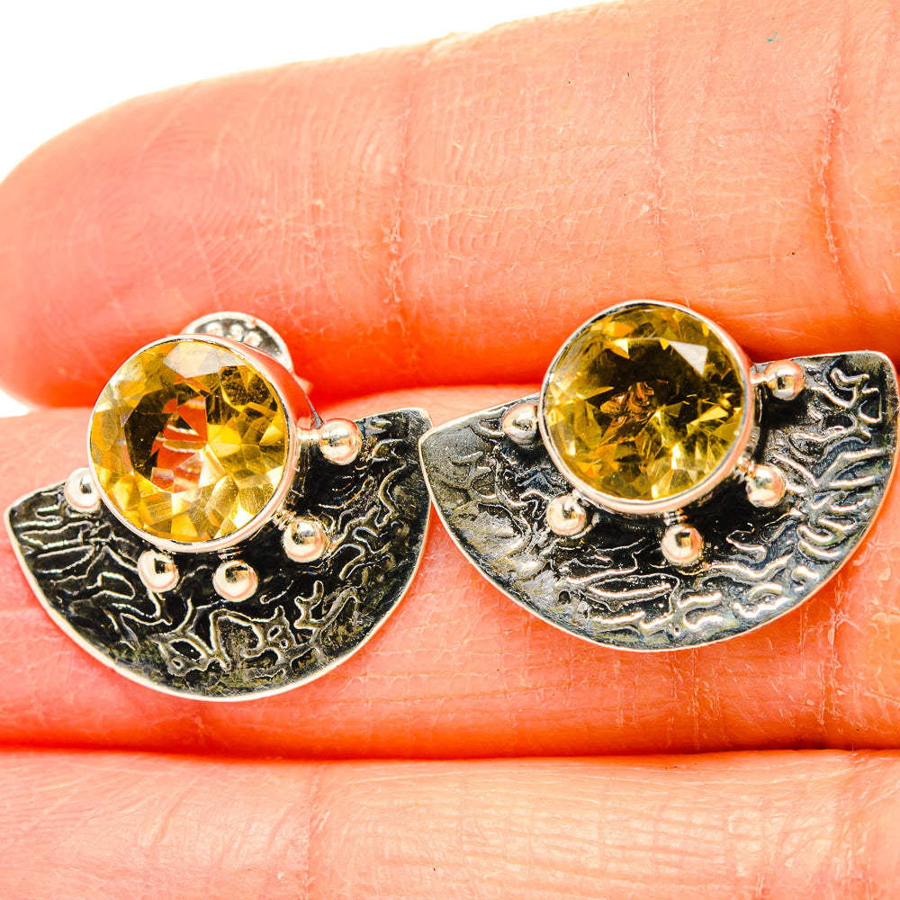 Citrine Earrings handcrafted by Ana Silver Co - EARR431183