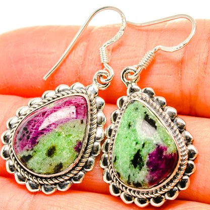 Ruby Zoisite Earrings handcrafted by Ana Silver Co - EARR431186