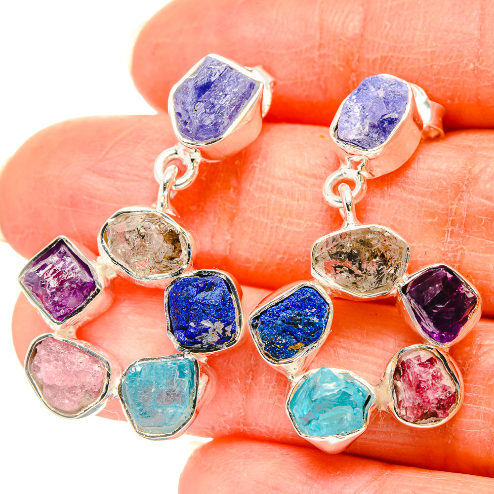 Multi-stone Earrings handcrafted by Ana Silver Co - EARR431196