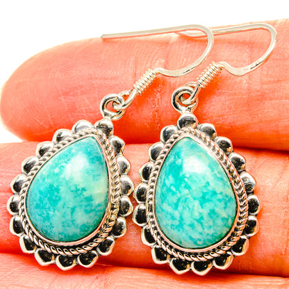 Amazonite Earrings handcrafted by Ana Silver Co - EARR431198