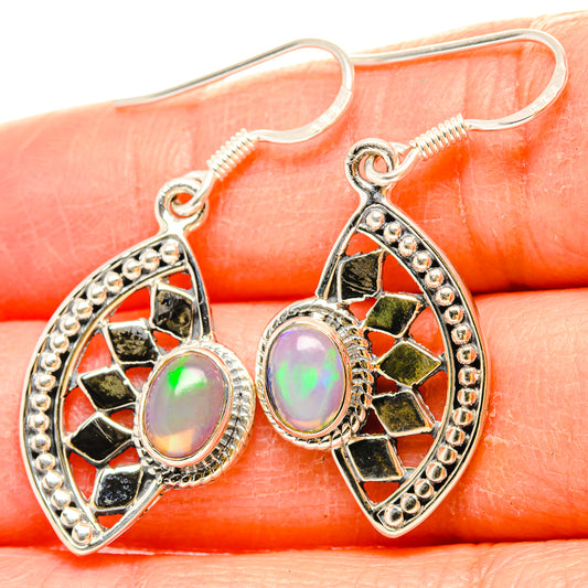 Ethiopian Opal Earrings handcrafted by Ana Silver Co - EARR431200