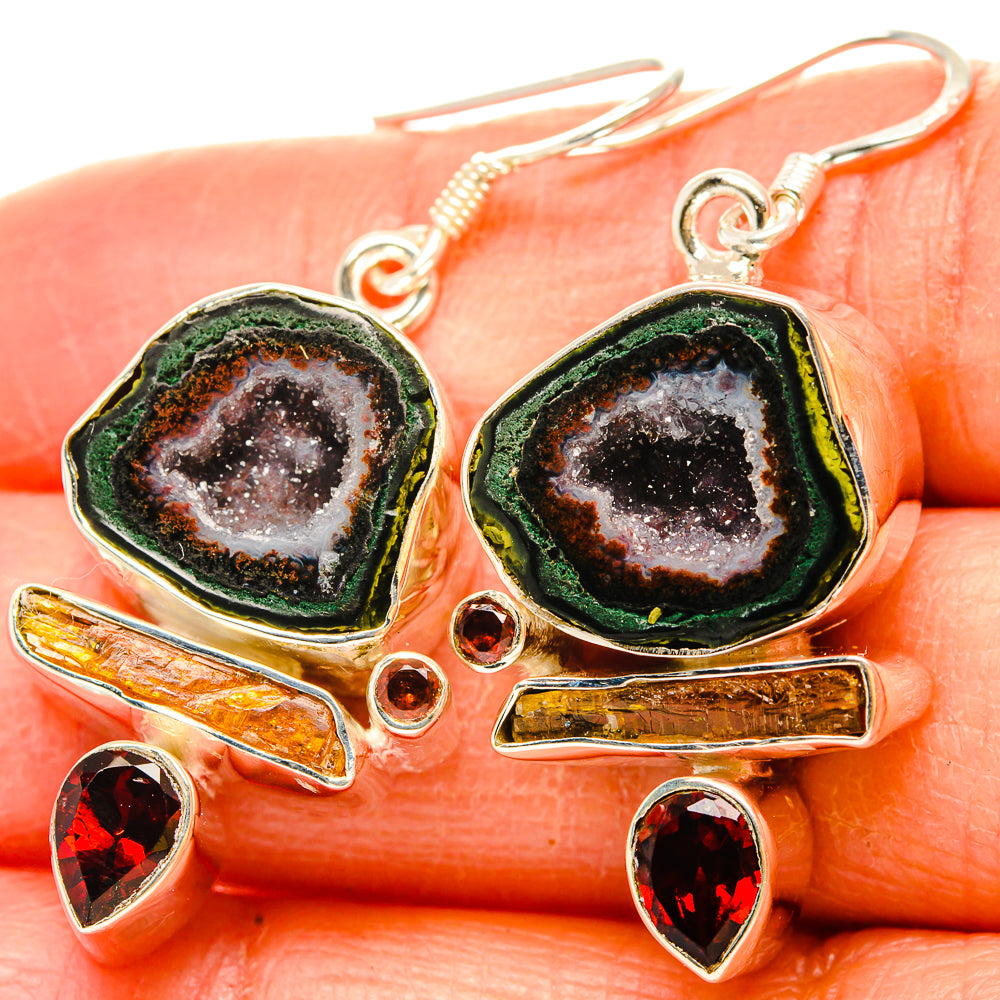 Coconut Geode Druzy Earrings handcrafted by Ana Silver Co - EARR431202