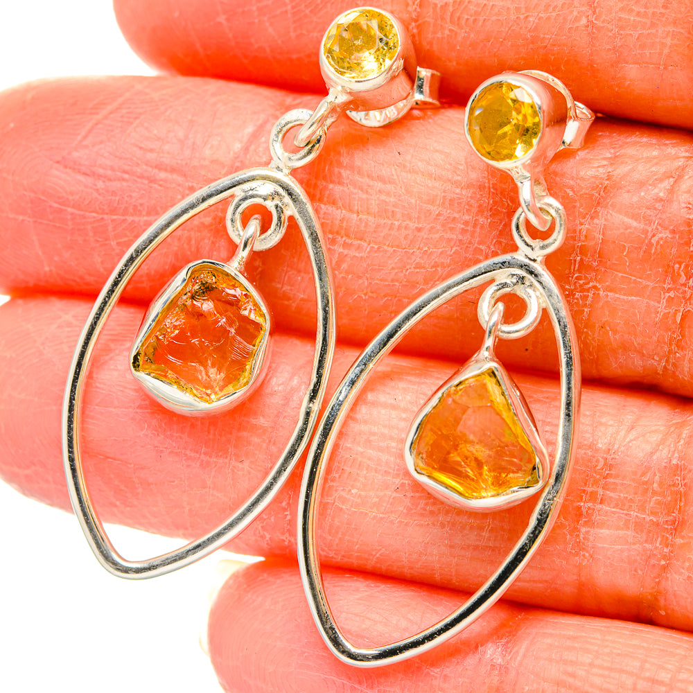 Citrine Earrings handcrafted by Ana Silver Co - EARR431203