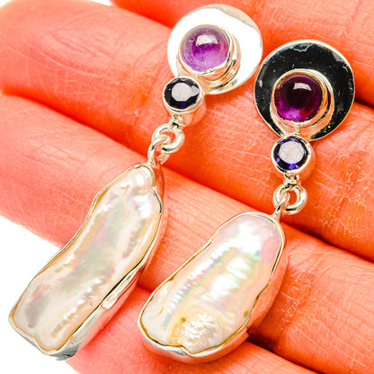 Mother Of Pearl Earrings handcrafted by Ana Silver Co - EARR431206