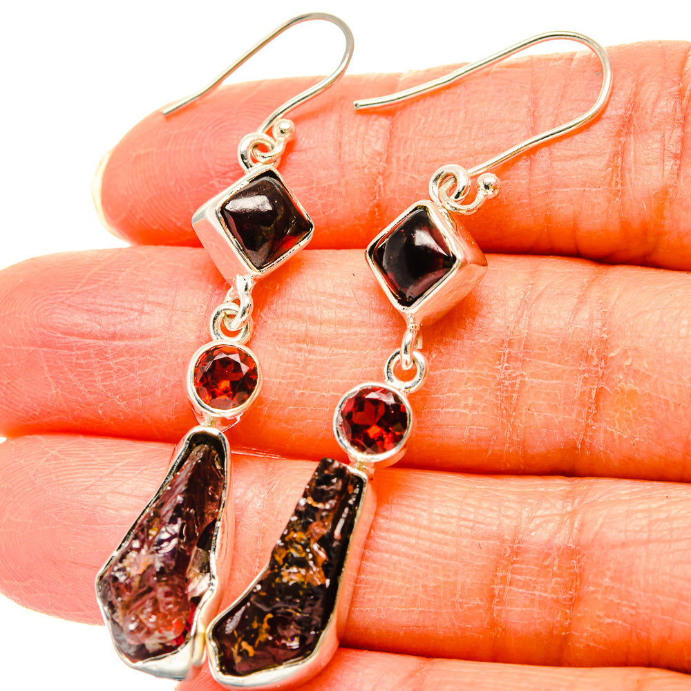 Garnet Earrings handcrafted by Ana Silver Co - EARR431208