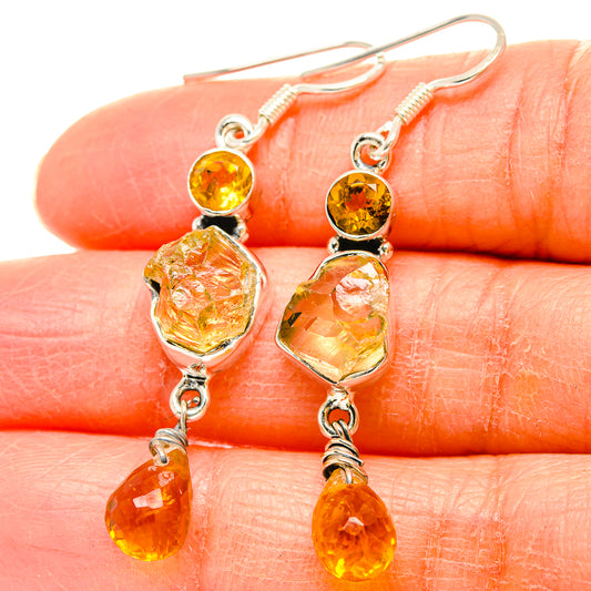 Citrine Earrings handcrafted by Ana Silver Co - EARR431209